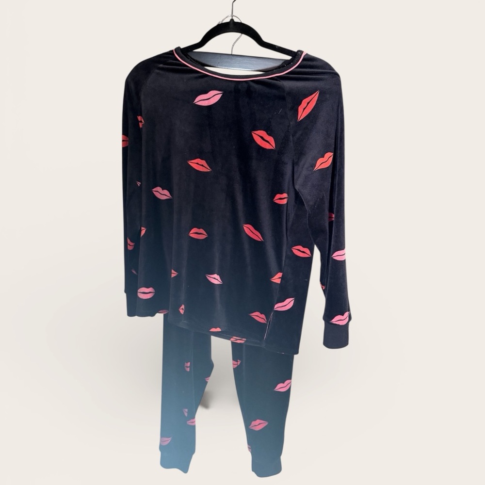 Kate Spade Black and Pink Lip Print Jumpsuit